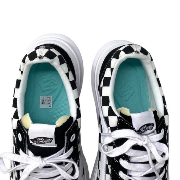 VANS Old Skool Overt CC Shoe Platform Check Black Canvas Suede Men's VN0A7Q5E95Y - Picture 8 of 10